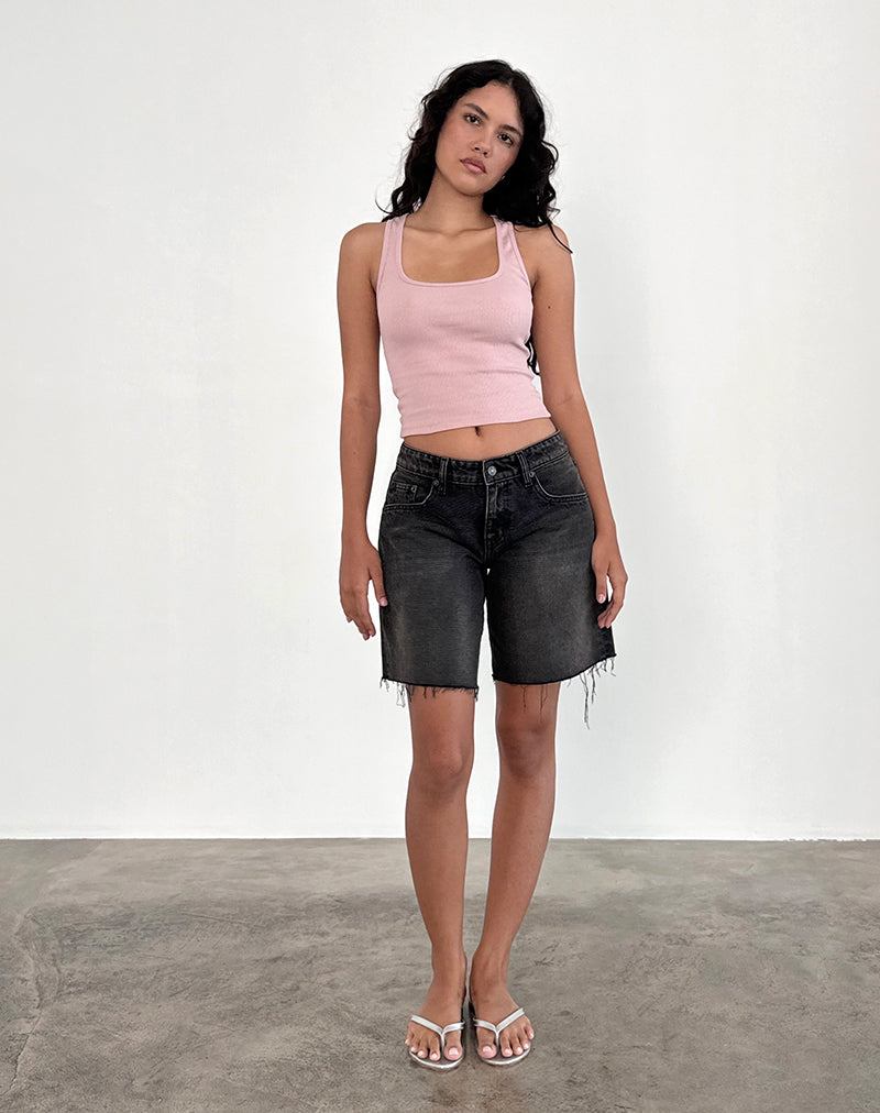 Bild von Roxe Ribbed Vest Top in Pink Lady