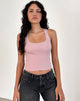 Bild von Roxe Ribbed Vest Top in Pink Lady