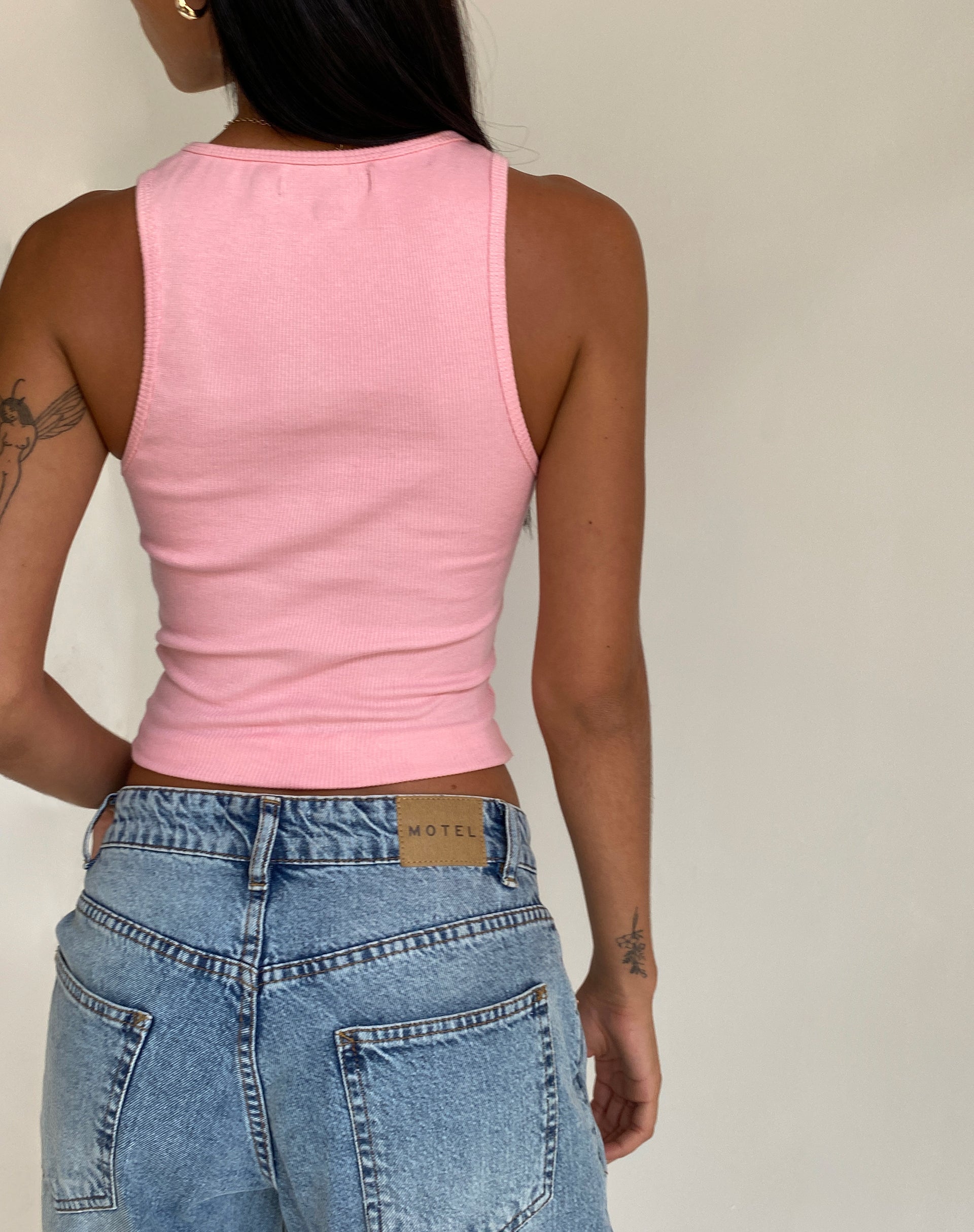 Bild von Roxe Gerippte Weste Top in Ballet Pink