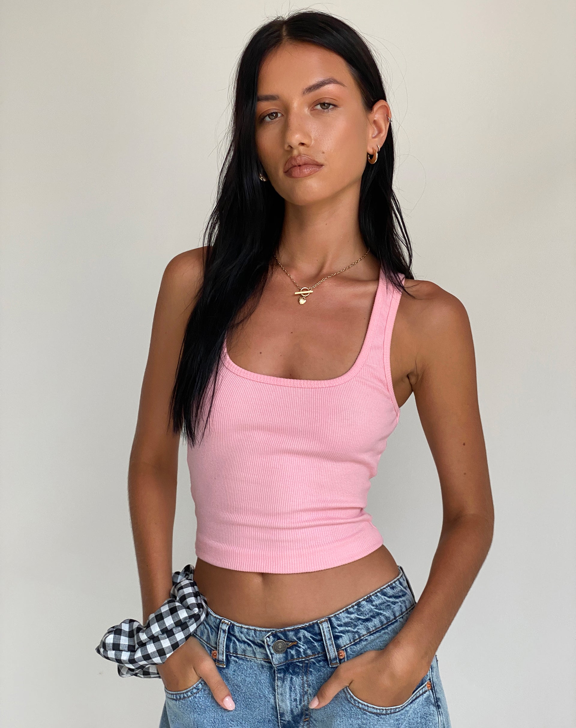 Bild von Roxe Gerippte Weste Top in Ballet Pink