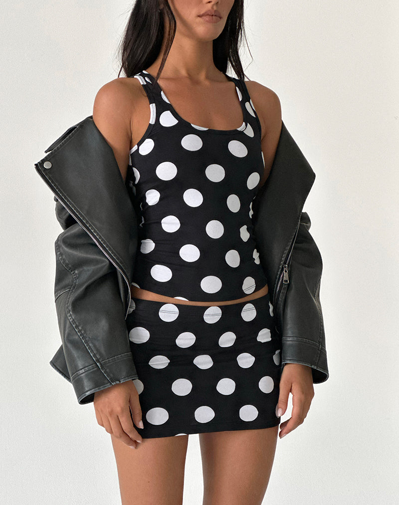 Bild von Lidya Minirock in XL Spot Schwarz