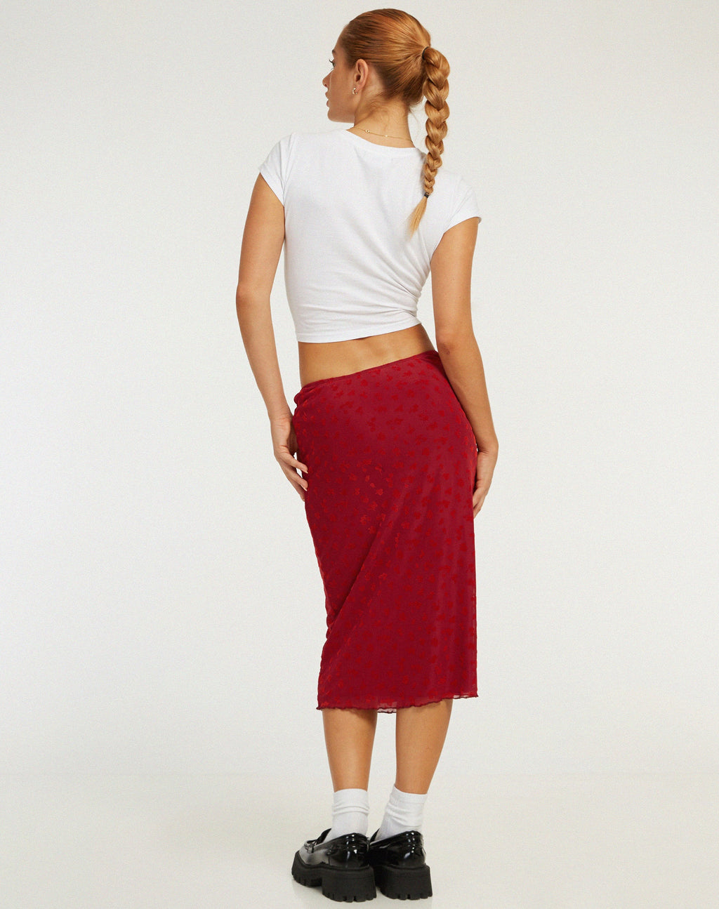 Rujha Midirock aus rotem Flock-Mesh