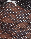 Mini Polka Schwarze und weiße bedruckte Spitze