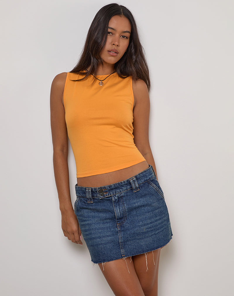Bild von Runaba Rückenfreies Tank-Top in Faded Orange