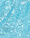  Drapierung Paillette Blau