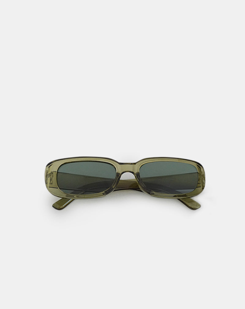 Rustina Sonnenbrille in opakem Grün