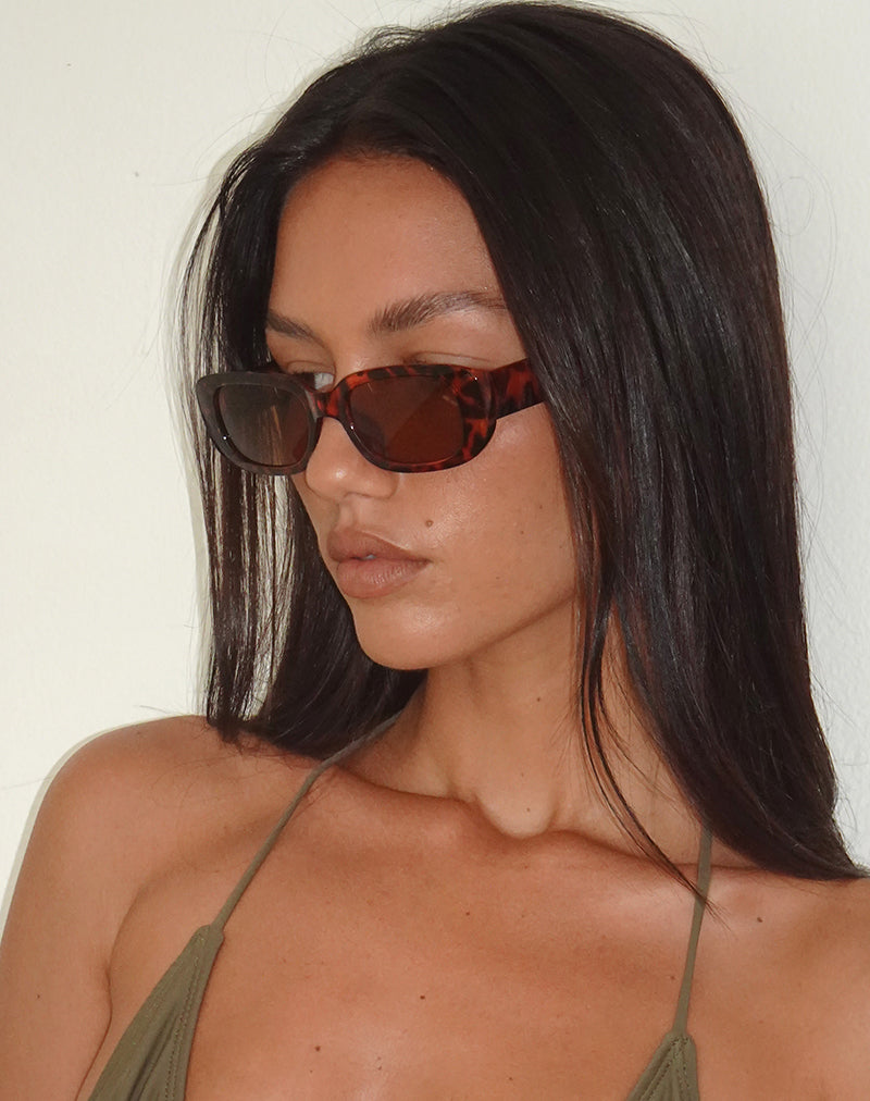 Rustina Sonnenbrille aus opakem Schildpatt