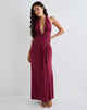 Image of Ryoko Maxikleid aus Cupro Burgundy