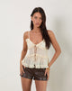 Bild von Raeya Tie Front Cami Top aus Chiffon Creme