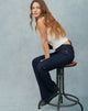 Bild von Rigid Low Rise Flare Jeans In Indigo