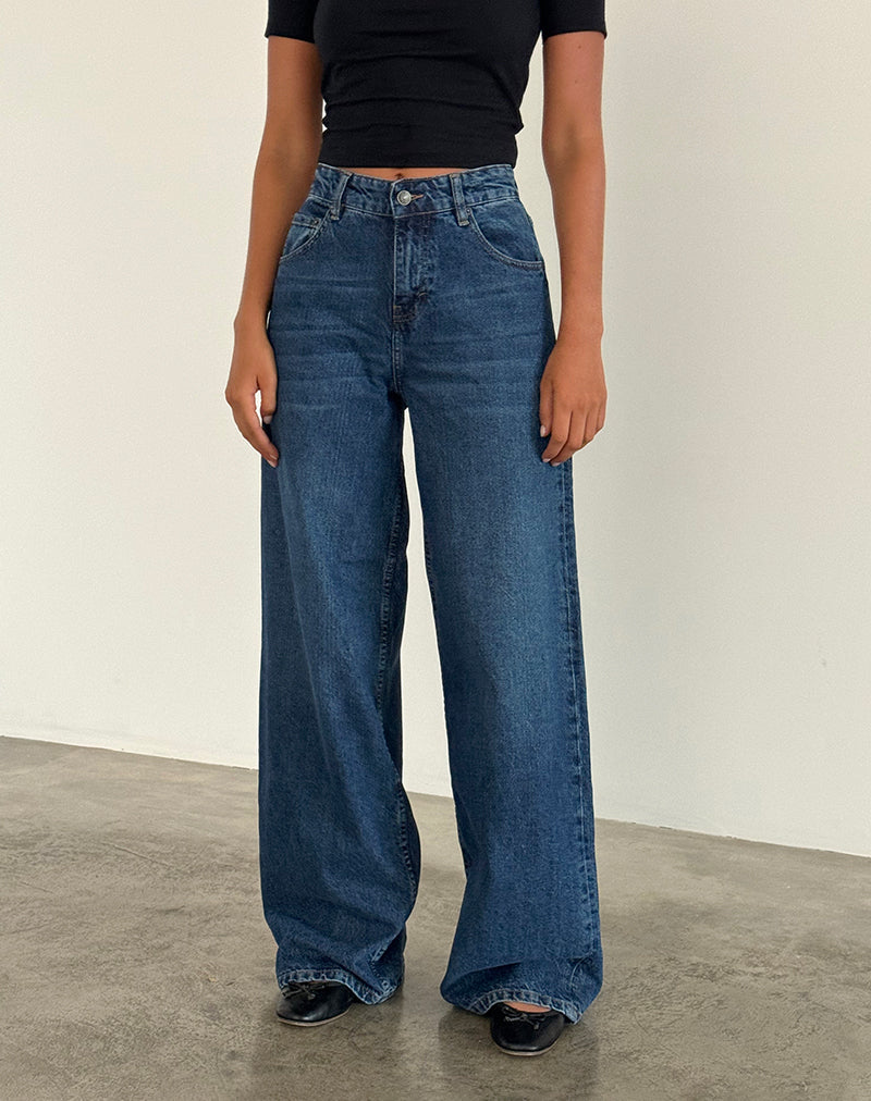 Bild von Roomy Extra Wide Jeans in Mid Blue Used