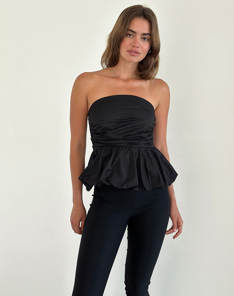 Bild von Sabita Puffball Bandeau Top in Schwarz