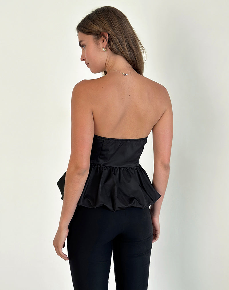 Bild von Sabita Puffball Bandeau Top in Schwarz