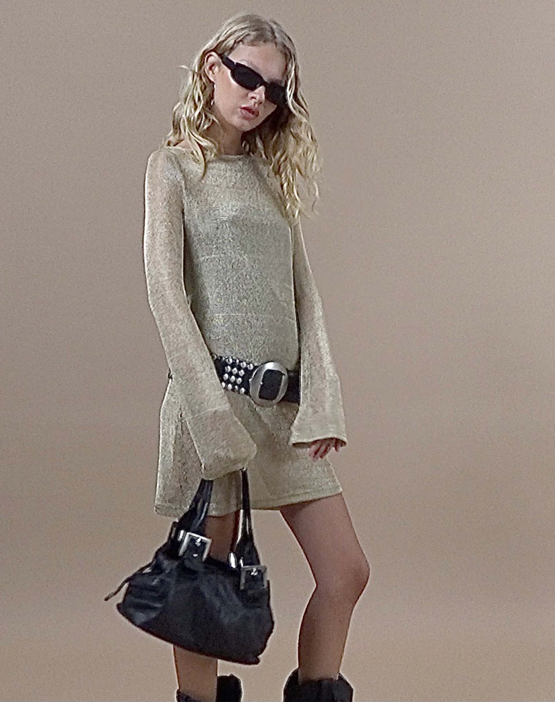 Bild von Sachin Mini Dress in Gold Chain