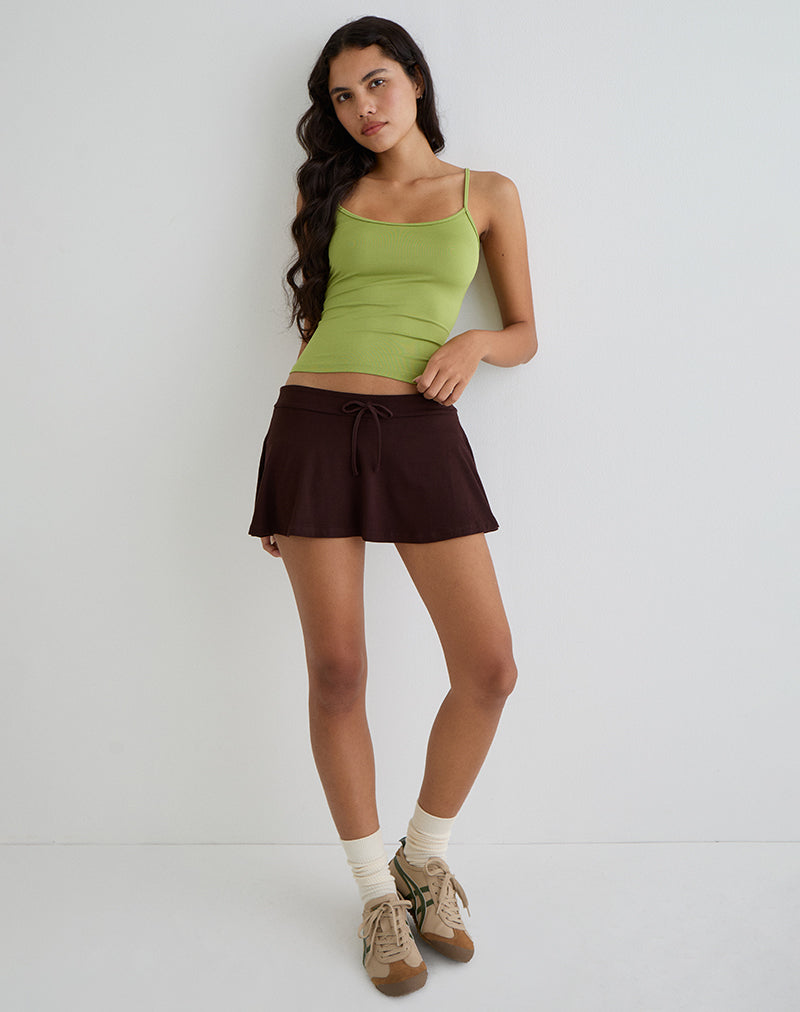 Saeko Micro Skort in Bitterschokolade