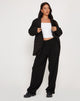 Bild der Sakaria Hose mit weitem Bein in Schwarz