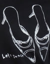 Schwarz mit Lets Dance Druck