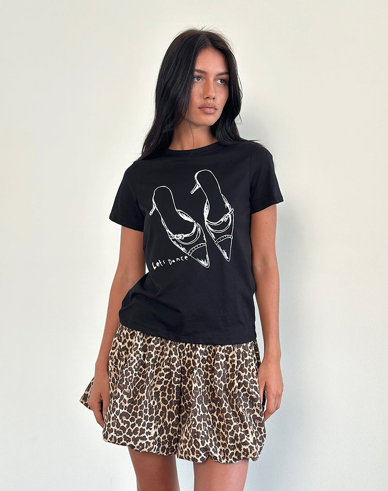 Bild von Saki Tee in Schwarz mit Lets Dance Druck
