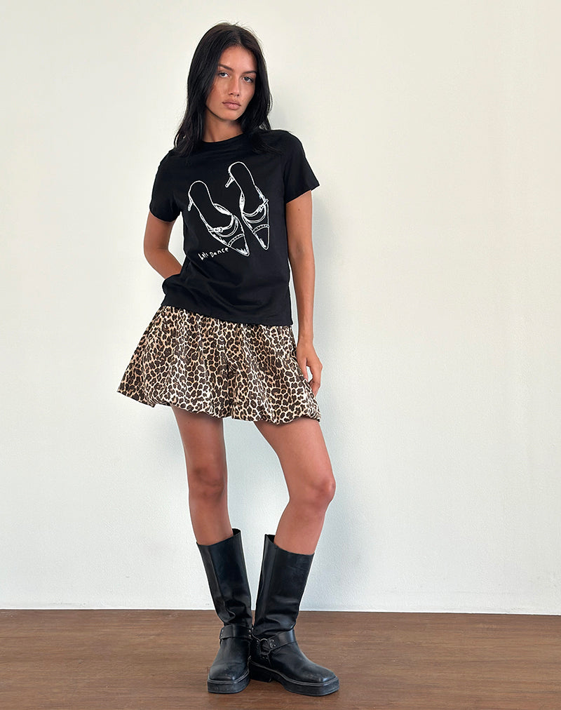 Saki Tee in Schwarz mit Lets Dance Druck
