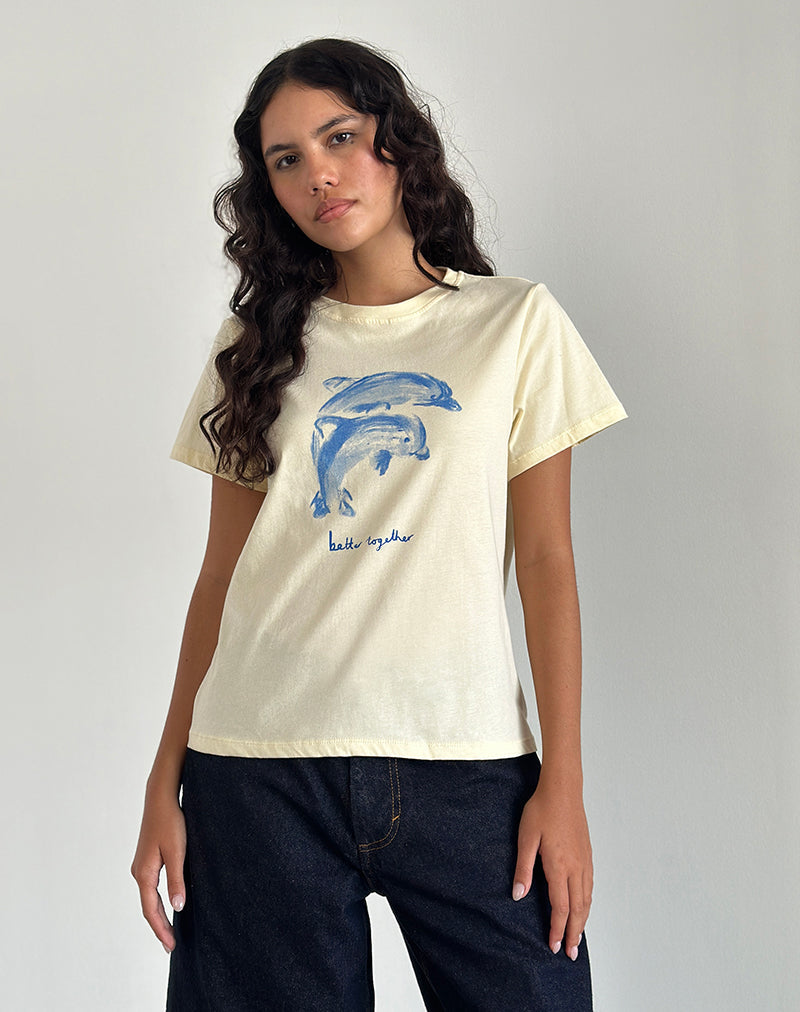 Bild von Saki Tee in Buttermilch mit Better Together Slogan
