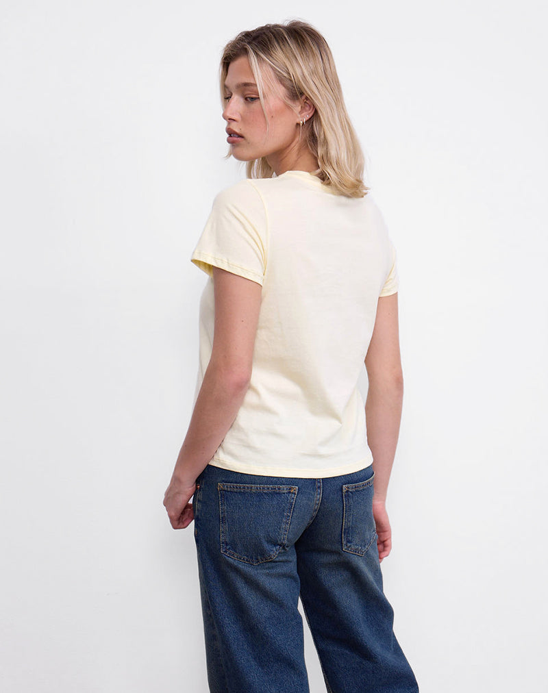 Bild von Saki Tee in Buttermilch mit Mon Cheri Druck