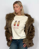 Bild von Saki Tee in Buttermilch mit Mon Cheri Druck