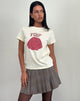 Bild von Saki Tee in Buttermilch mit Party Time Druck