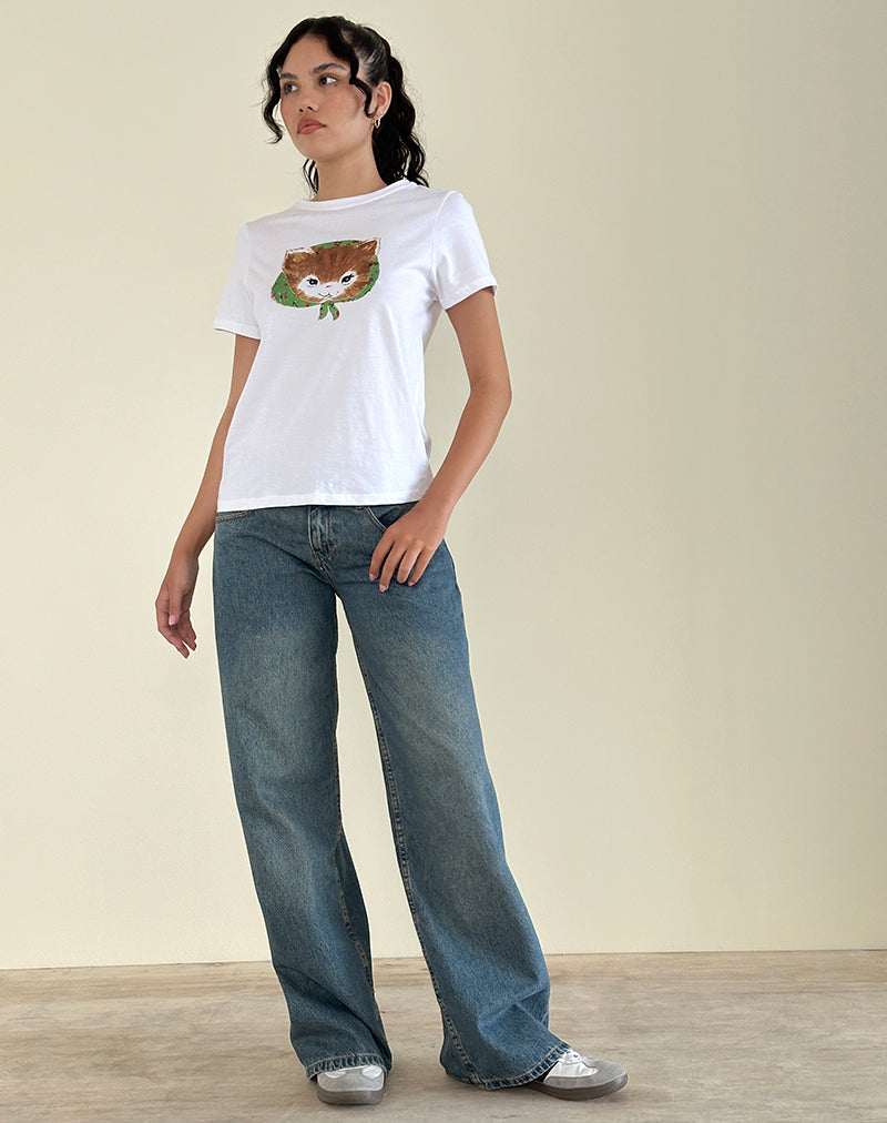 Bild von Saki Weißes Tee mit Kitty-Aufdruck