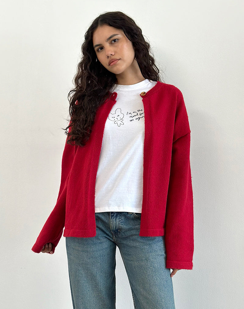 Bild von Saki Tee in Weiß Argument Mood Print