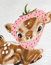 Weiß mit Baby-Hirsch-Print
