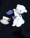 Schwarz mit Tea Time Druck