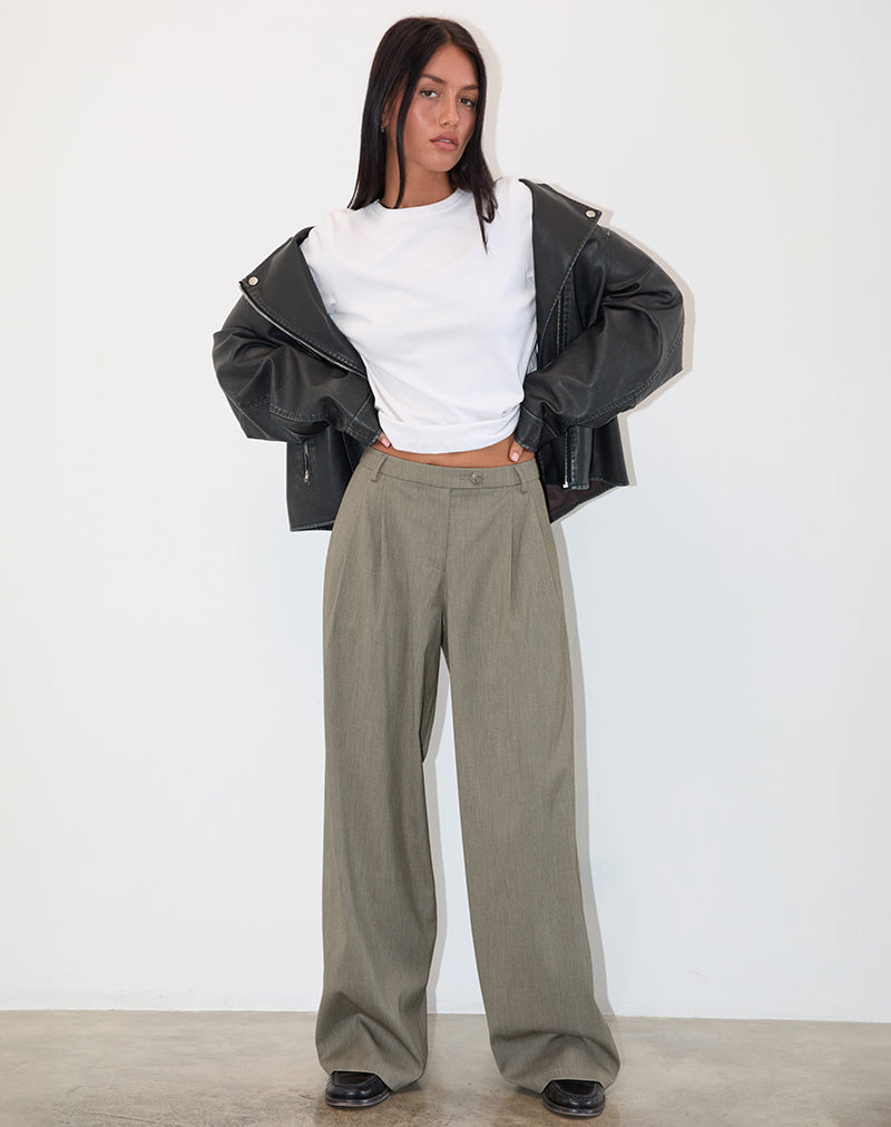 Bild der Sakira Tailored Trouser in Khaki Grau