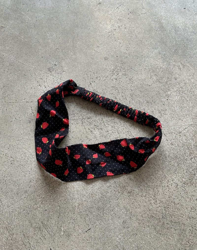 Image of Sala Stirnband in Strawberry Polka Schwarz