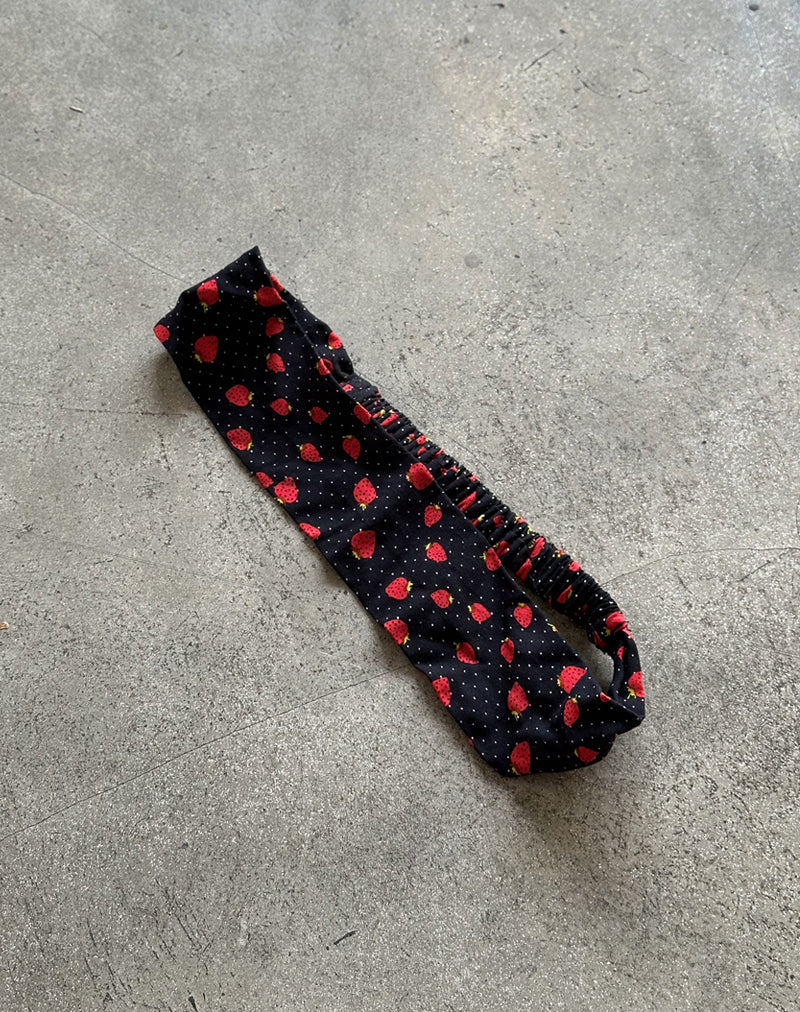 Image of Sala Stirnband in Strawberry Polka Schwarz