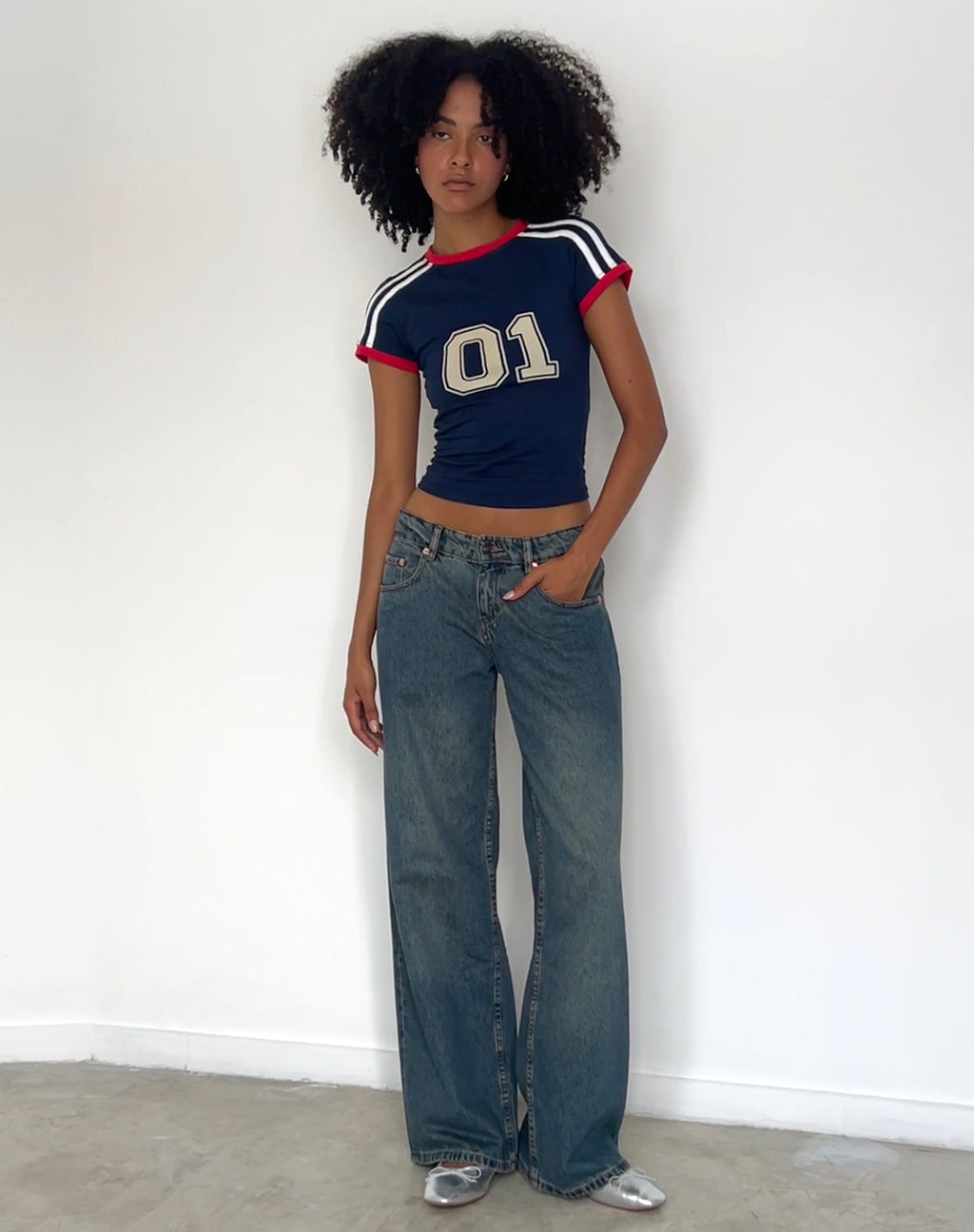 Salda Sporty Fitted Tee in Marineblau