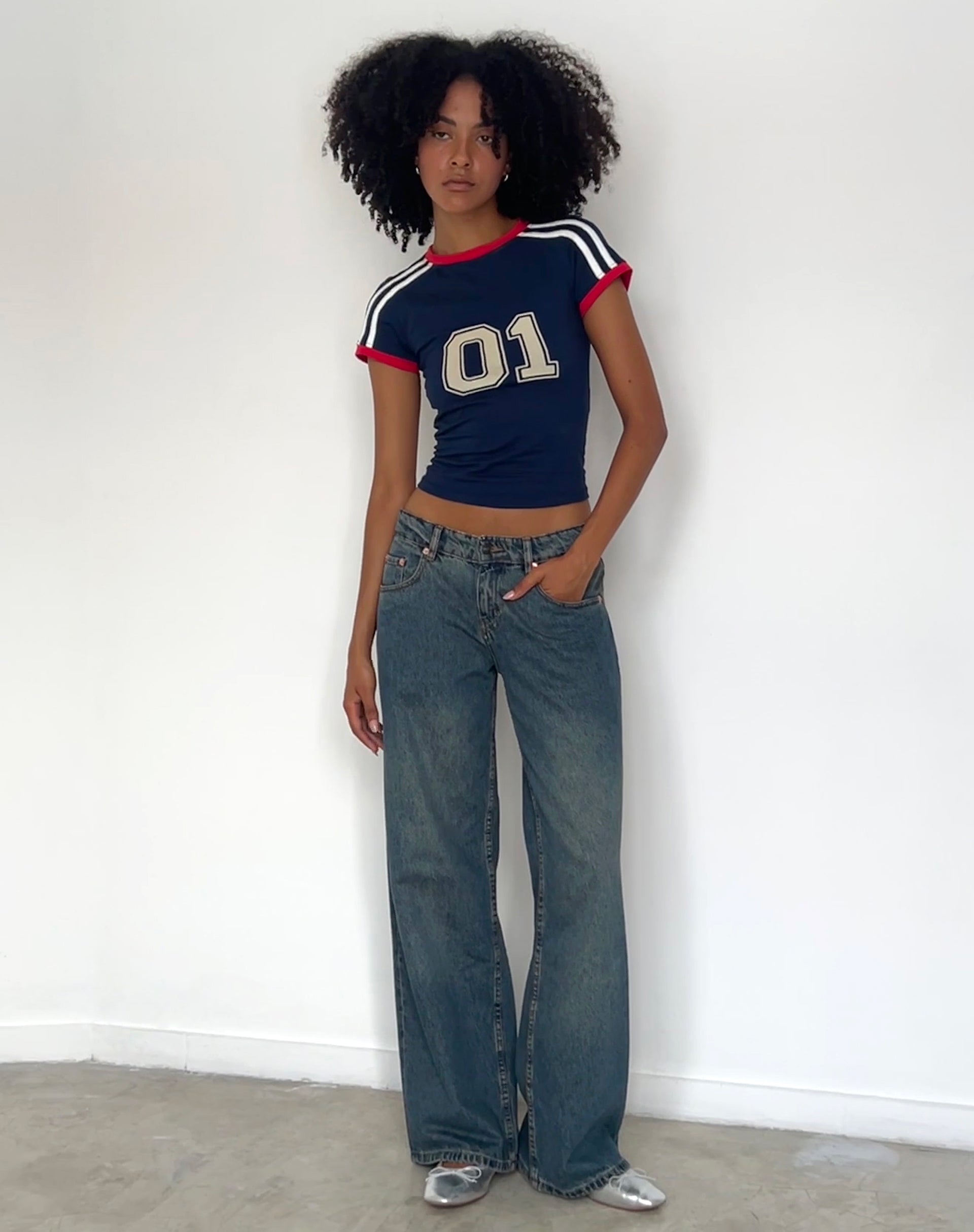 Bild von Salda Sports Fitted Tee in Marineblau