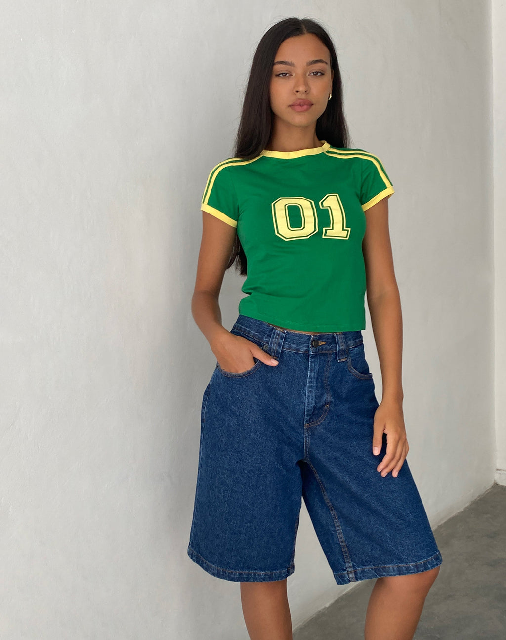 Salda Sporty Fitted Tee in Grün