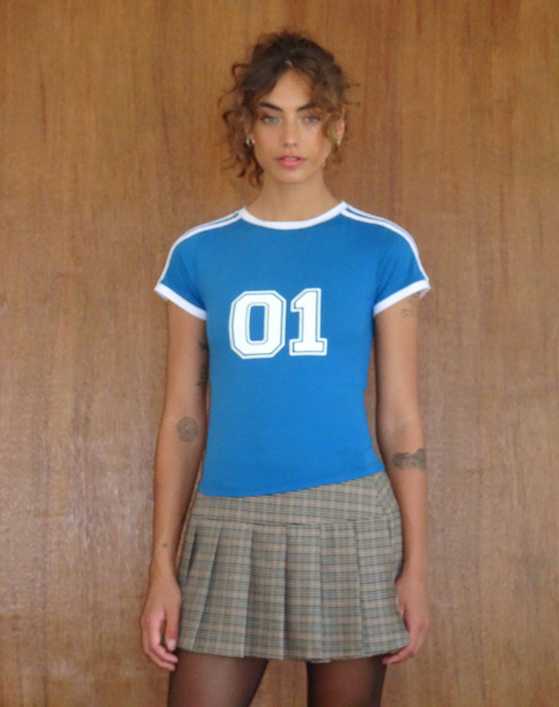 Bild von Salda Sportliches Fitted Tee in mediterranem Blau