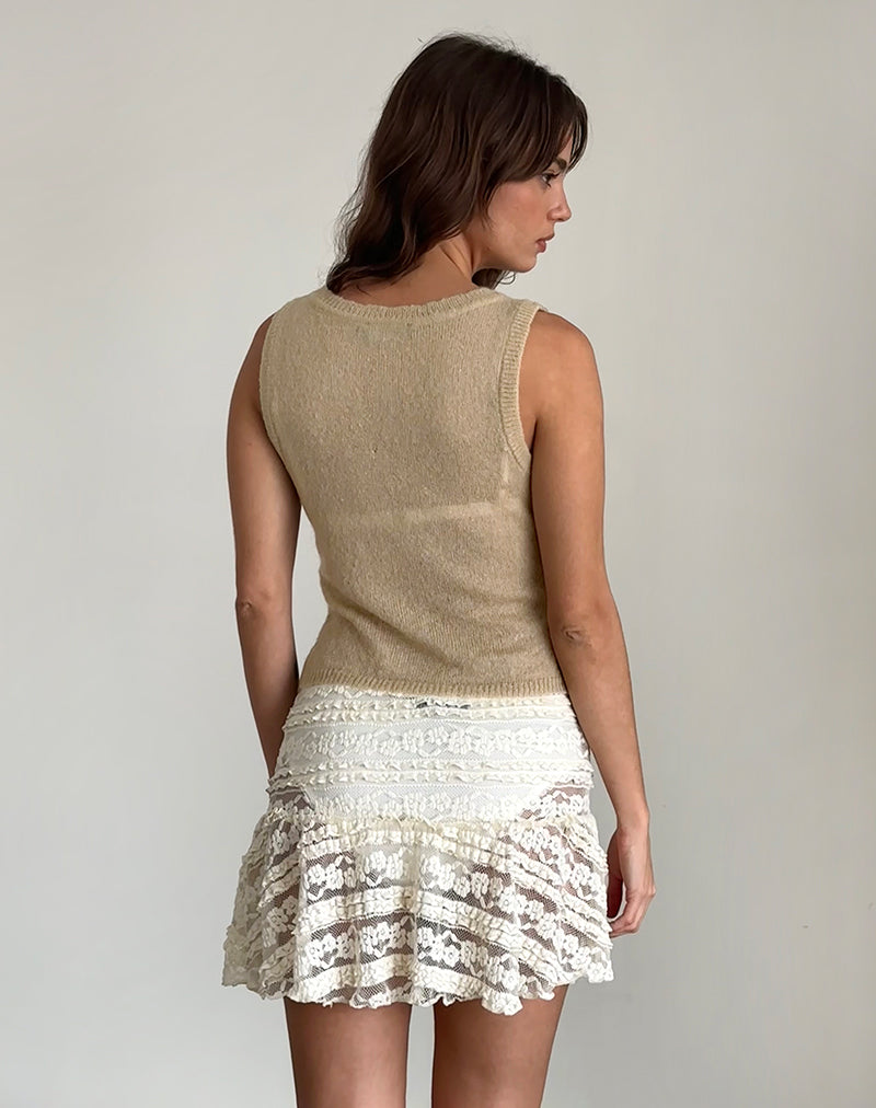 Bild von Salisha Tank Top in Natural Sheer Knit