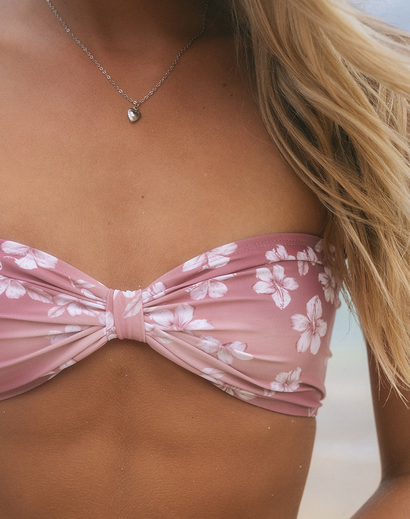 Samara Bikini-Oberteil in Hibiskus Floral