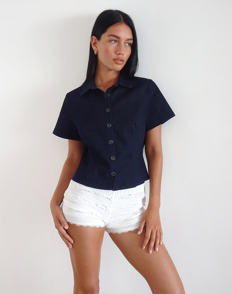 Samas Hemd in Dunklem Indigo