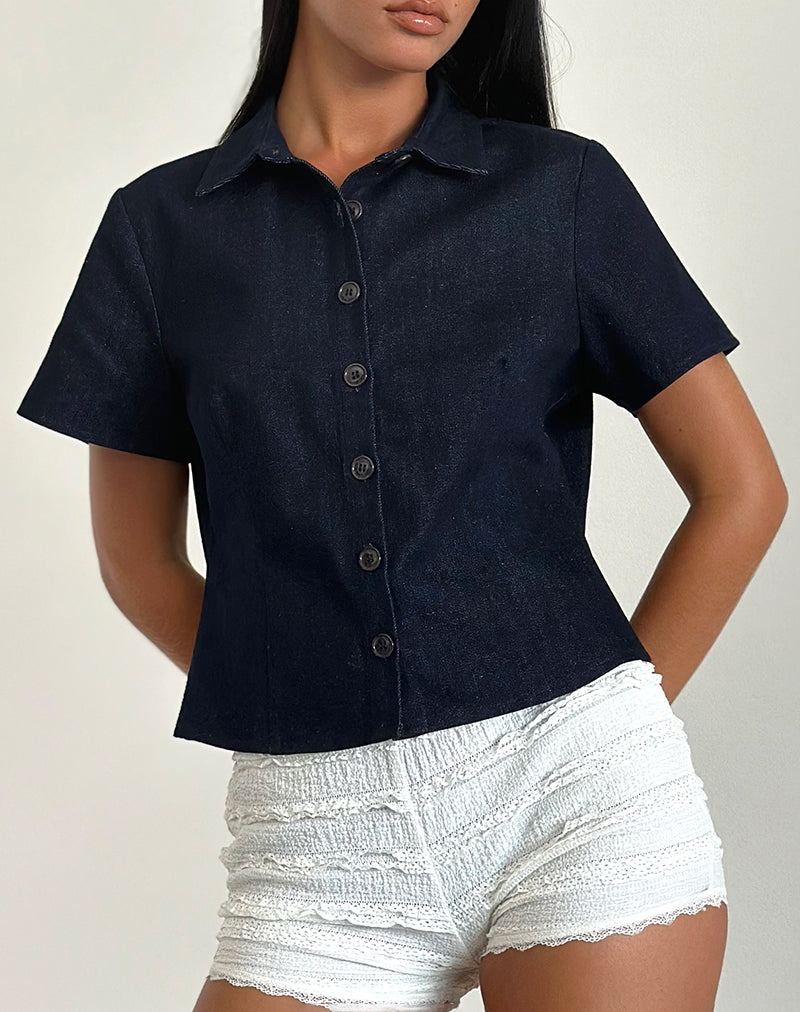 Samas Hemd in Dunklem Indigo