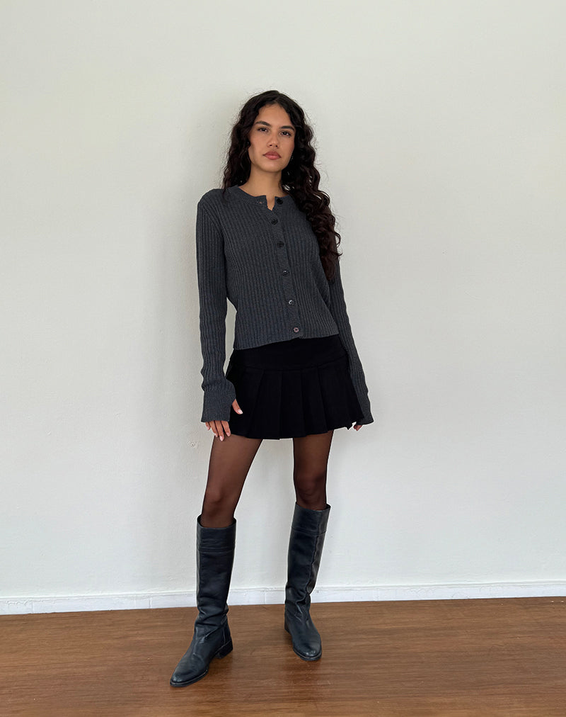 Image of Samaya Strickjacke in Dunkelgrau (Charcoal)