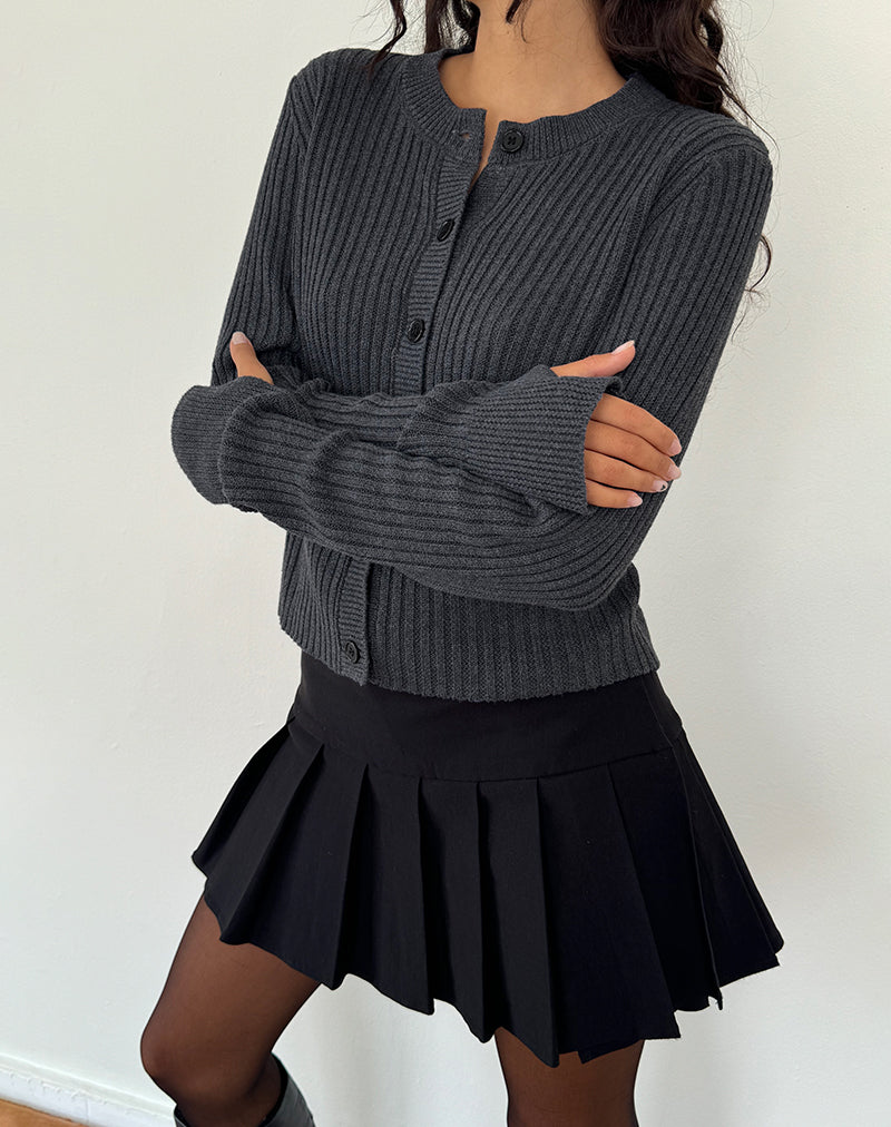 Image of Samaya Strickjacke in Dunkelgrau (Charcoal)