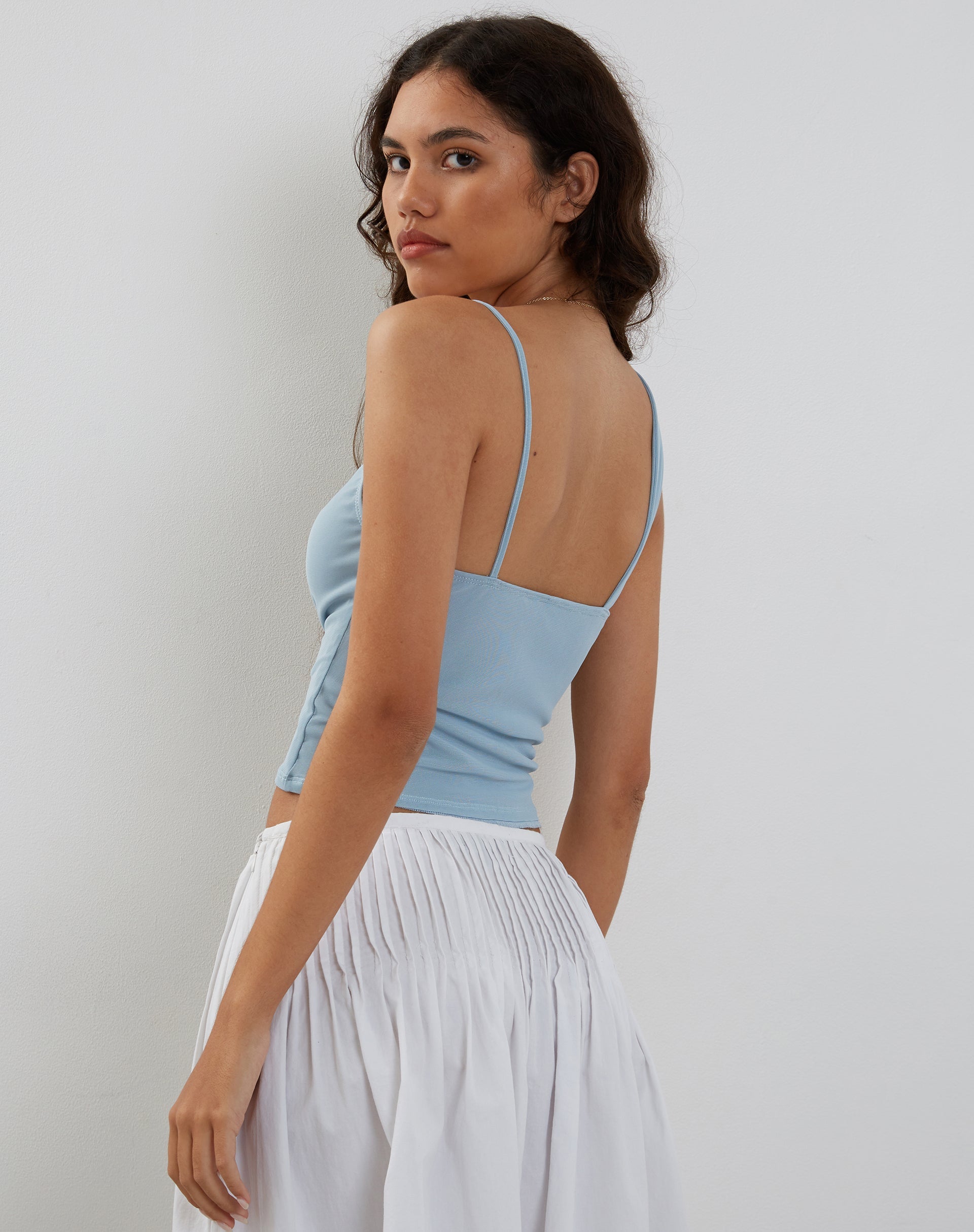 Bild von Sambu Mesh Vest Top in Pastellblau