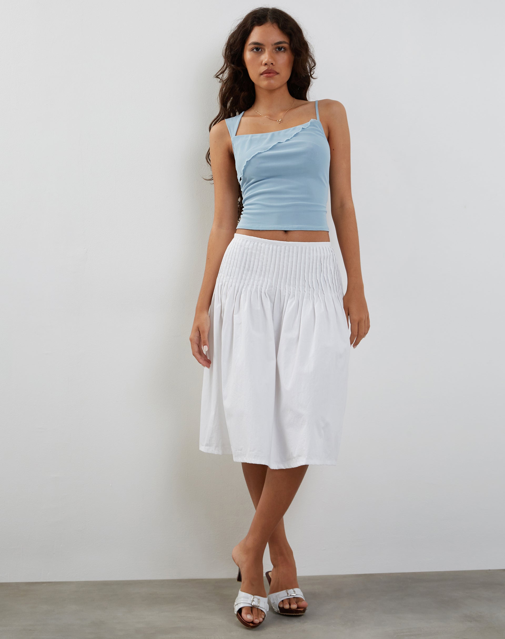 Bild von Sambu Mesh Vest Top in Pastellblau