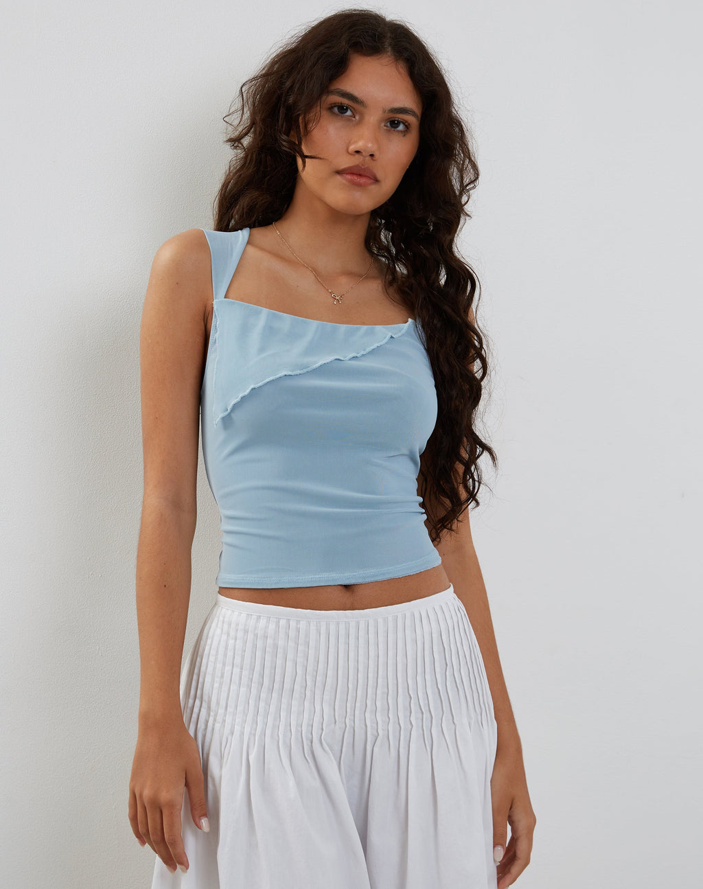 Sambu Mesh-Westenoberteil in Pastellblau