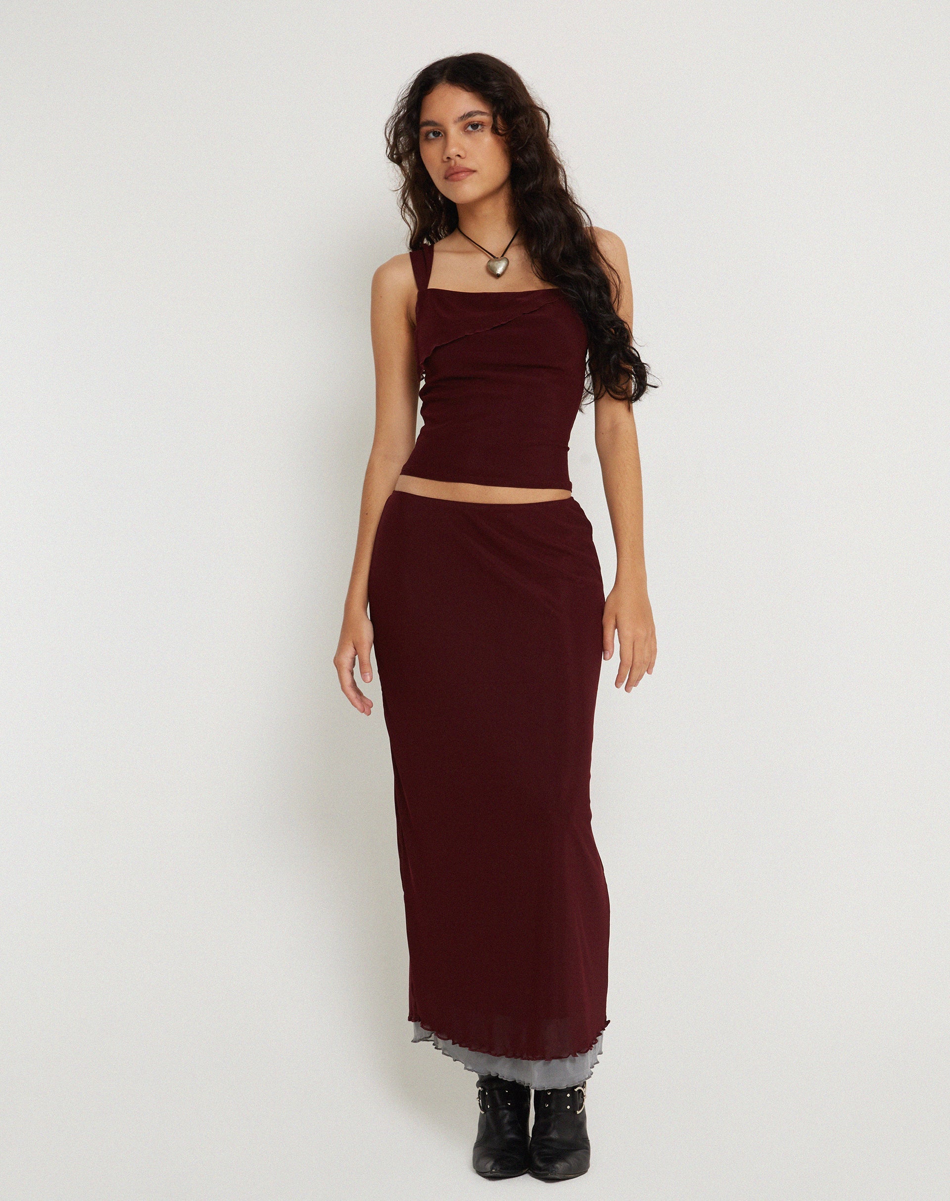 Bild von Tresha Maxirock aus Mesh Burgundy