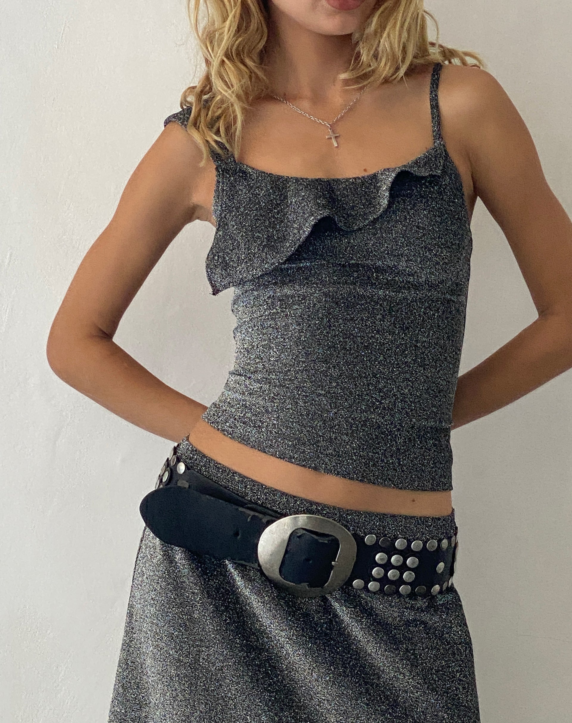 Bild von Sambu Cami Top in Schwarz Schimmer