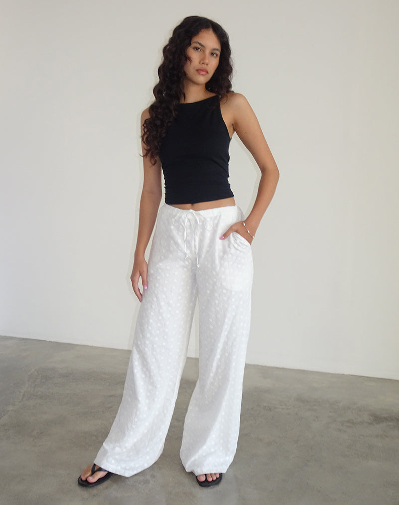 Image der Samir Hose in Broderie Weiß